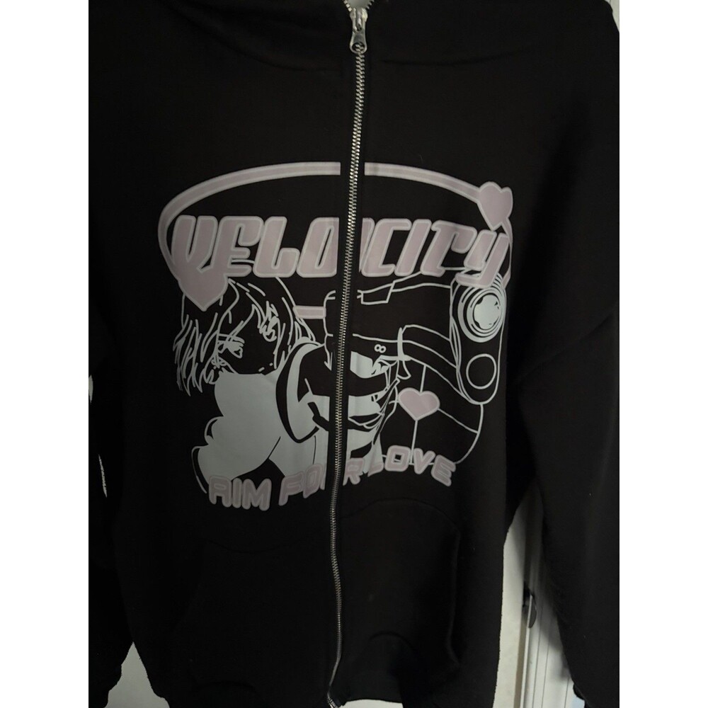 Black Anime Zip Up